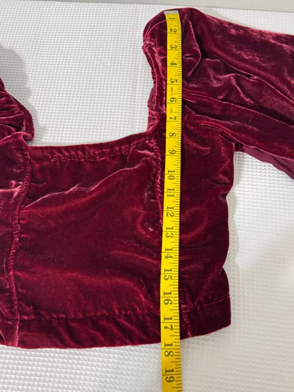 FREE PEOPLE Marie Velvet Open Back Top in Queen Pomegranate